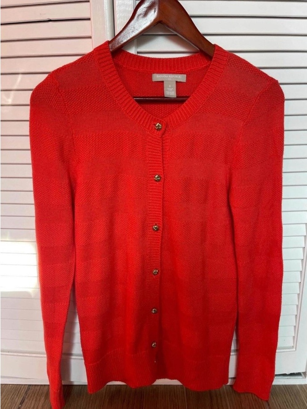 Banana Republic Bright orange Button-Up Women's Cardigan